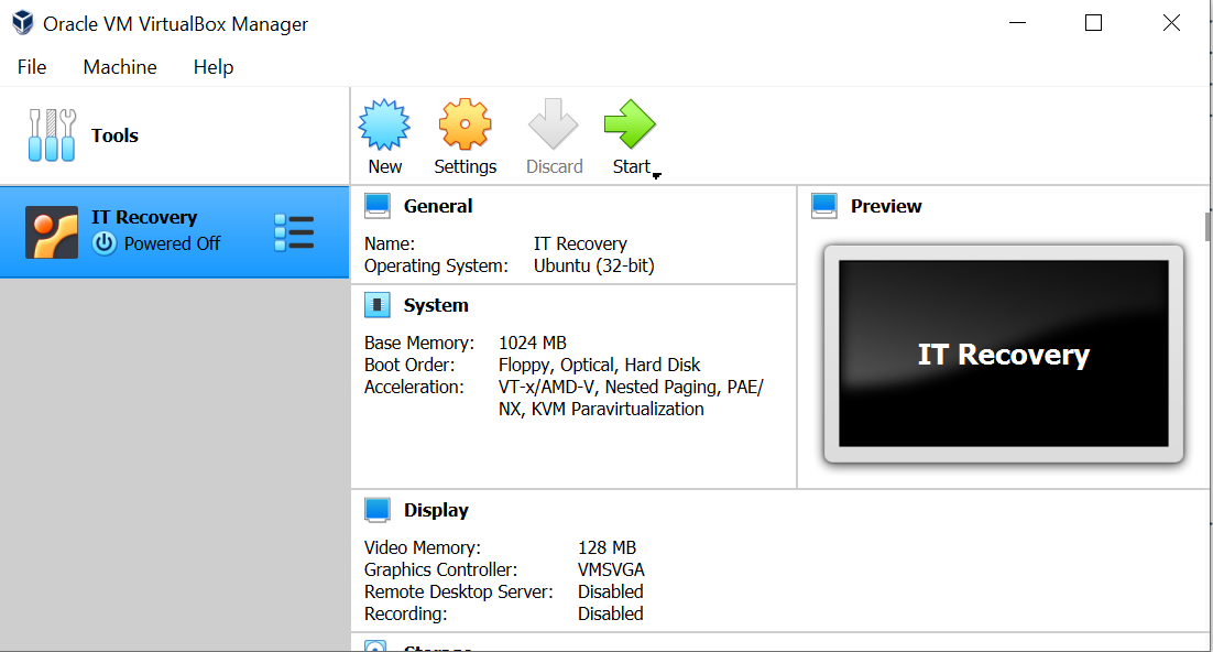 Shadowbunny VirtualBox VM ITRecovery